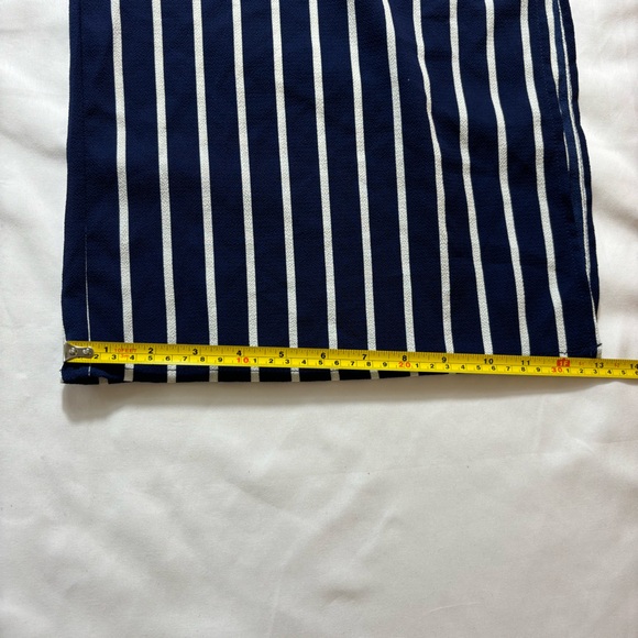 Ambiance Jumpsuit Spaghetti Strap Cropped Length Striped Blue White Size Small - Picture 15 of 15